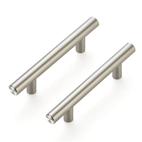 white kitchen cabinets with stainless steel handles|kitchen cabinet pulls 30 pack.